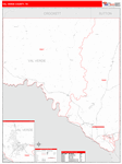 Val Verde County Wall Map Red Line Style